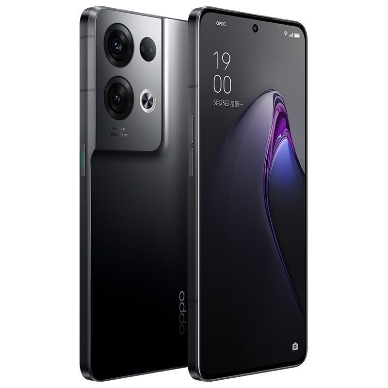 OPPO Reno8 Pro+ 暗涌黑 8G+256G 5G手机 天玑8100-MAX 芯片 长寿版 80W 超级闪充 120Hz OLED 超清屏 全网通手机