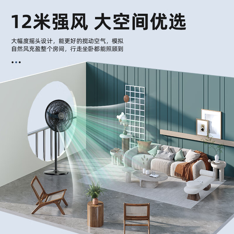 美的(Midea)工业电风扇立式大风扇强力办公室风扇落地大风大功率工厂车间商用牛角扇 FS45-23C