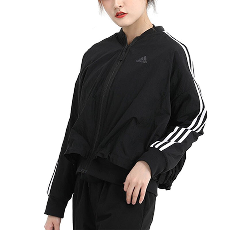 Adidas阿迪达斯女装笳克 2020秋新品运动服舒适透气防风立领夹克外套GM1418 C