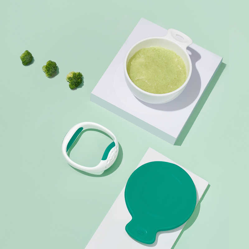 babycare婴儿研磨碗辅食工具宝宝辅食碗研磨器棒儿童餐具套装雀湖绿 食品研磨器