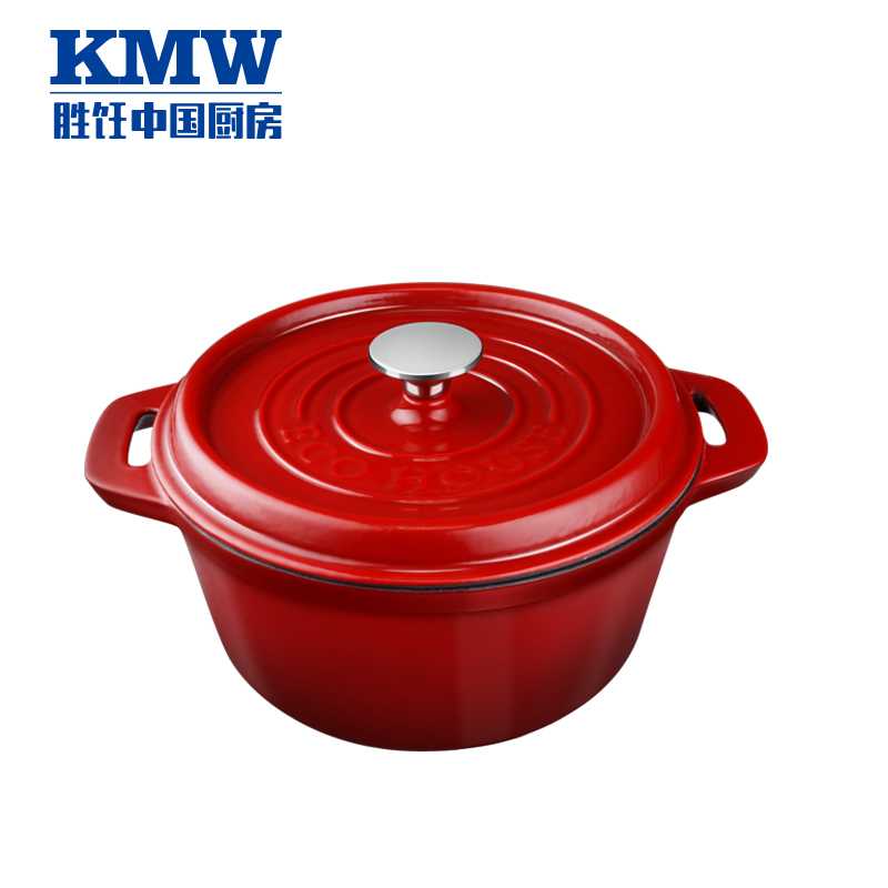 KMW汤锅捍卫者珐琅锅24AFLZ24001 德国锅具品牌品质 加厚锅体 炫彩时尚 铸铁锅 燃气灶适用 24cm