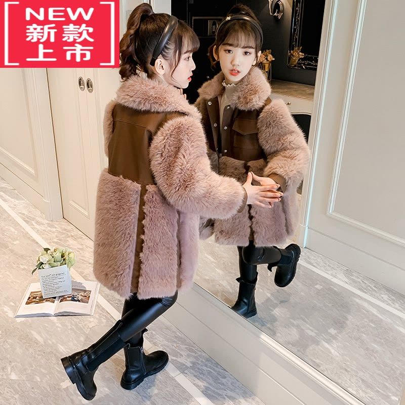 可莉允女童洋气皮草外套冬季童装秋冬装棉衣儿童女大童女孩2022新款棉服图片