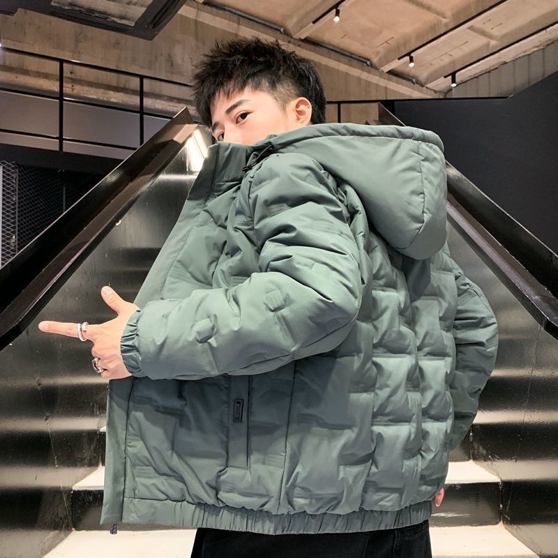 花花公子羽绒服男短款连帽冬装潮流帅气保暖轻薄外套