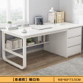 电脑桌书桌学习桌学生家用写字电脑桌台式工作台卧室简易带抽屉办公桌子 【稳固钢架】160CM暖白色