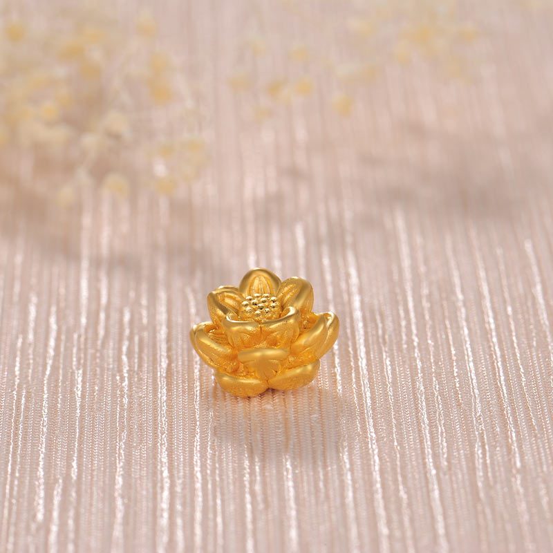 佐喜佑福黄金转运珠圣洁金莲花足金串珠吊坠珠宝首饰（定价）金重约1.1g CLCYYF1020YH