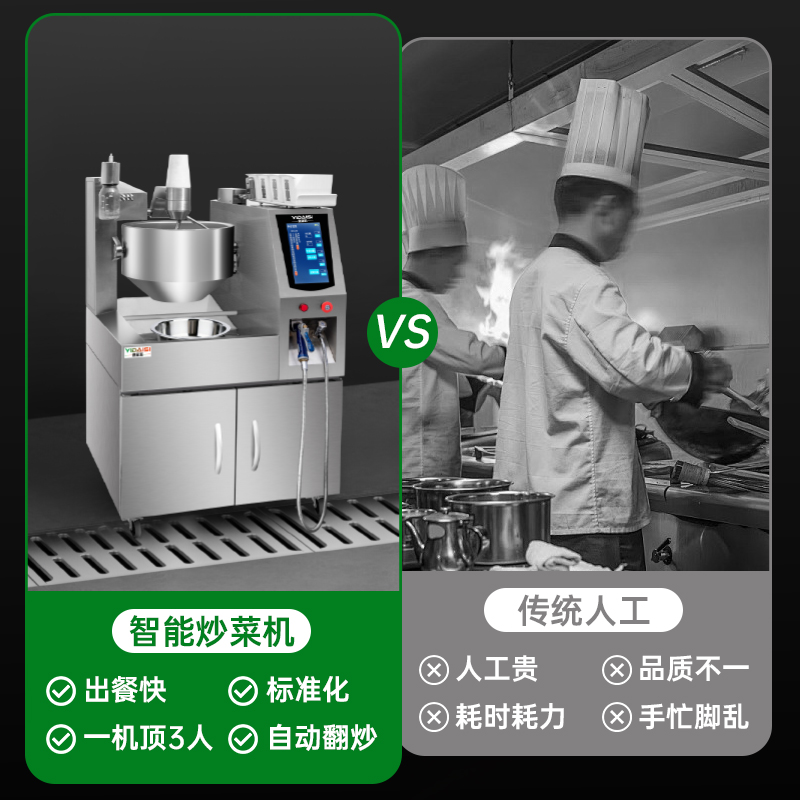 意黛斯(YIDAISI)全自动炒菜机商用大型厨房智能炒菜设备自动投料喷料台式电磁炒菜机Φ400mm YDS-BQ40T高清大图