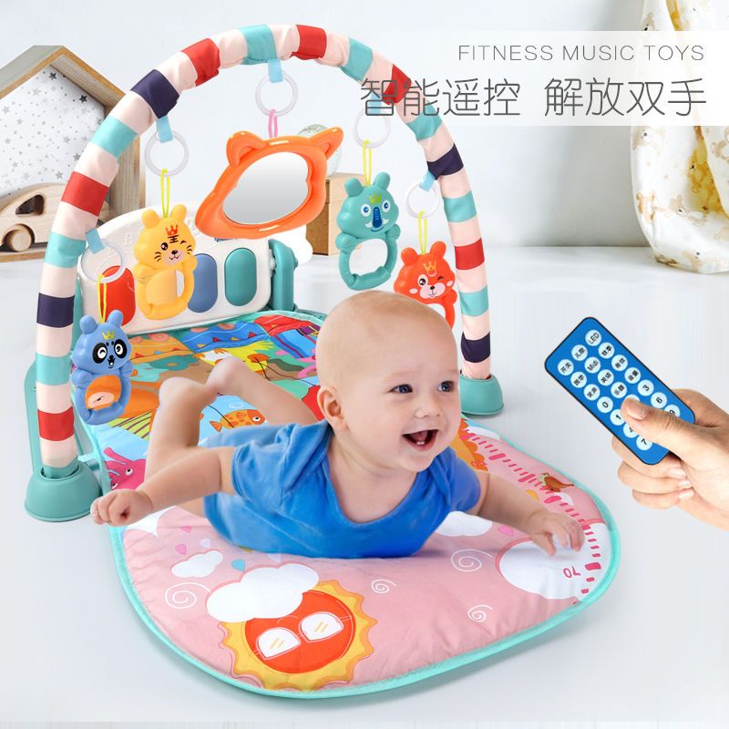 婴儿能健身架脚踏琴智力开发早教益智玩具|早教款[测量身]707内容遥控电池 男孩+BB公仔送拨浪鼓