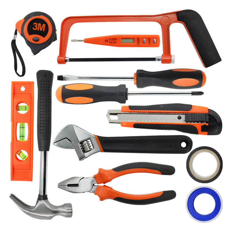 鑫虎威 家用车载电工工具箱五金手动工具包套装家用多功能工具箱综合维修组套高清大图
