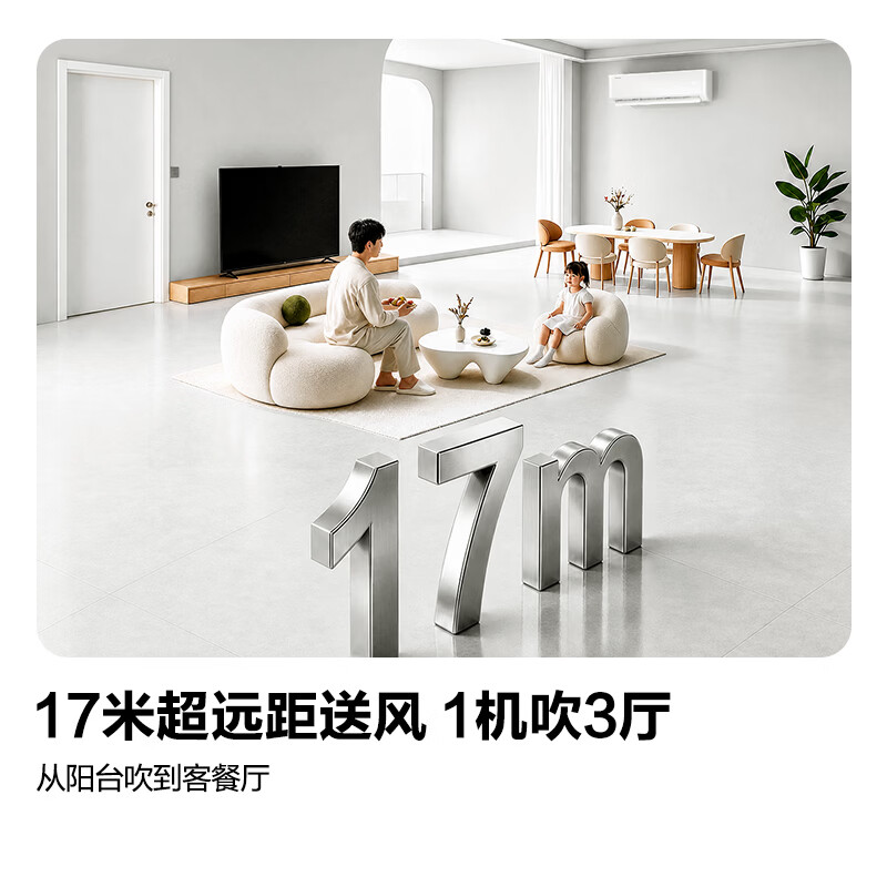 海信空调大3匹挂机易省电E3P1 双排纯铜管 大风量制冷快除湿快 新一级能效 KFR-72GW/E3P1-1高清大图