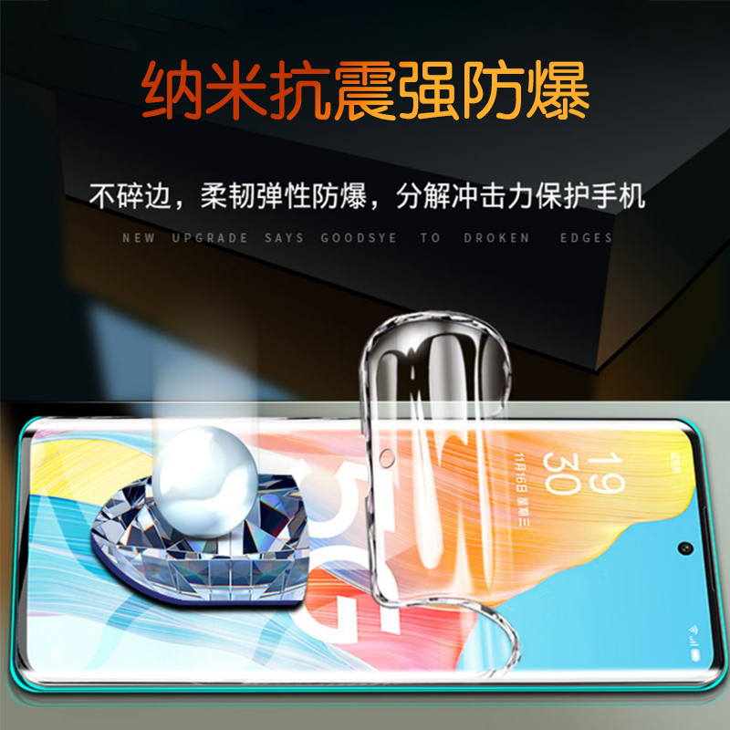 BOEEK适用OPPO Reno12 Pro手机贴膜K12/k12x/reno12水凝膜全屏覆盖透明软膜高清防蓝光无白边