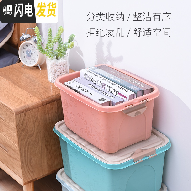 三维工匠收纳箱塑料特大号棉被衣服透明整理箱加厚收纳盒衣柜储物箱塑料箱高清大图