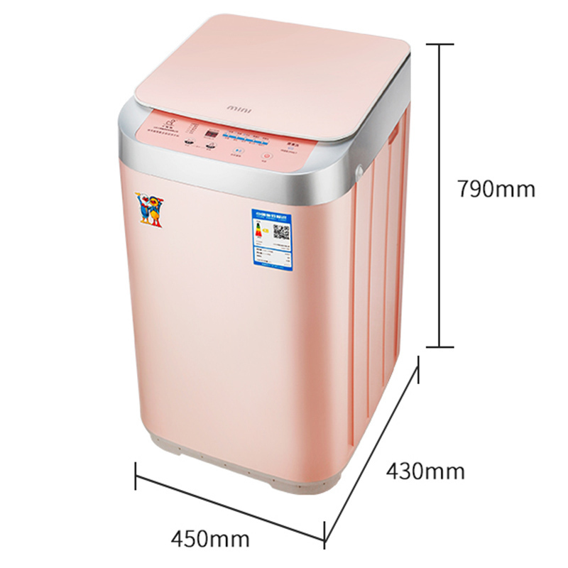 [苏宁好货]小鸭牌WBB3566T粉色3.5kg小型全自动洗衣机家用迷你母婴儿童宝宝内衣内裤波轮煮洗脱一体高温除菌洗衣机