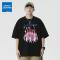 真维斯旗下JSW潮流宽松美式印花短袖T恤男夏季男装休闲帅气体恤男