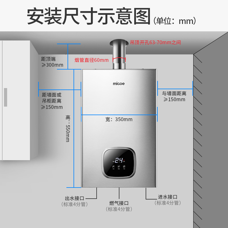 四季沐歌M306·家用燃气热水器 然气节能省气13L.强排即开即热 变频恒温 耐用防腐蚀 抑菌健康净浴