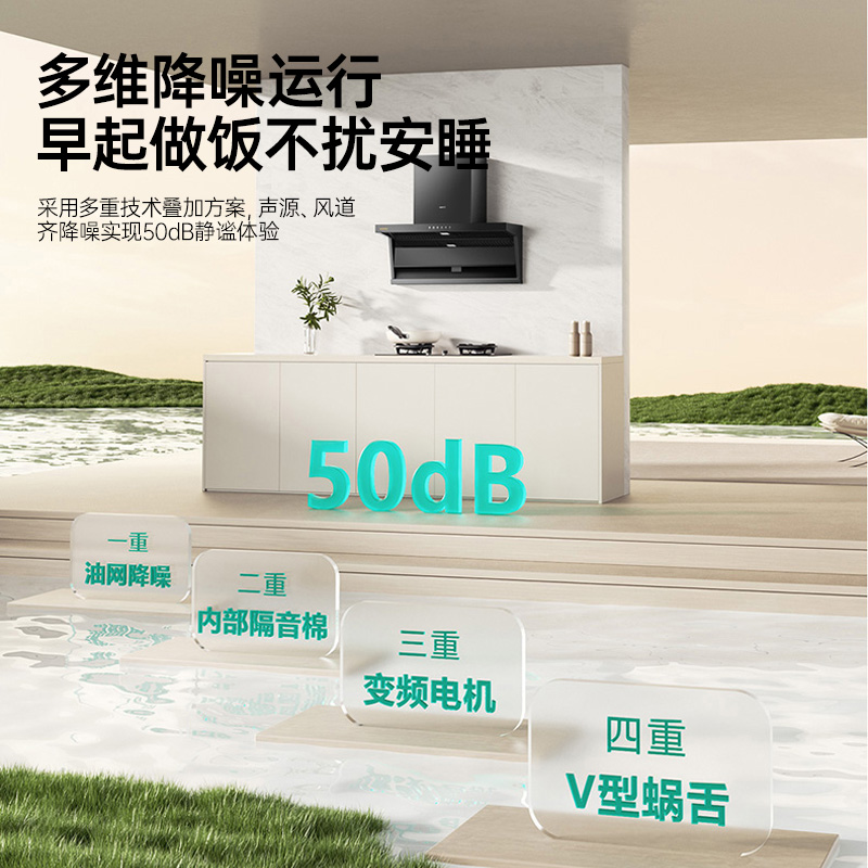 华帝(vatti)官方[小飞翼]油烟机 K7变频顶侧双吸 脱排吸油烟机 7字型降噪 家用25风量 大吸力i11237高清大图