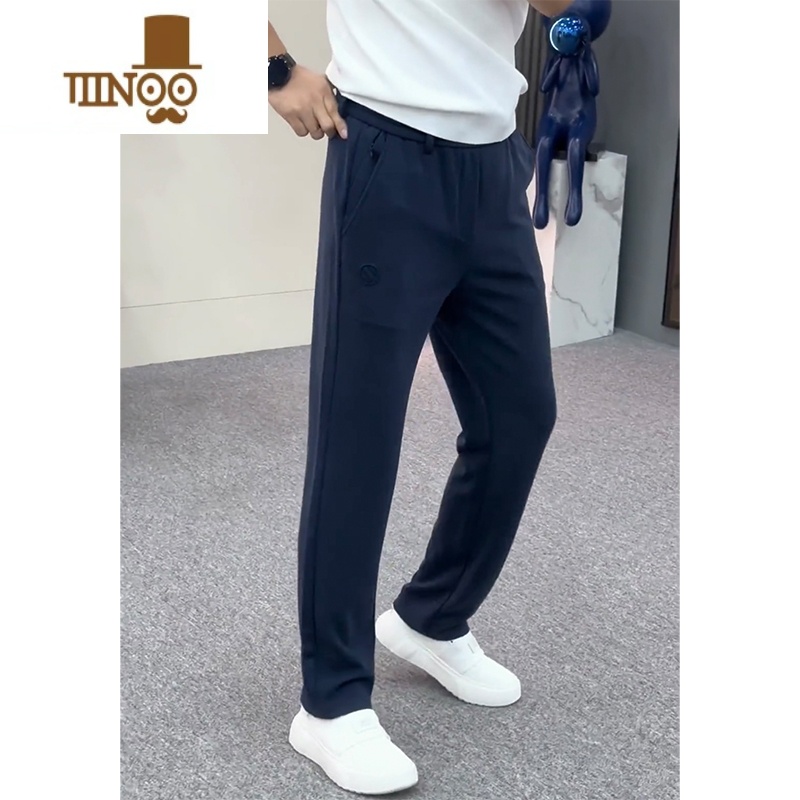 YANXU2023秋季运动休闲裤男士百搭阔腿直筒卫裤潮流弹力网红宽松哈伦裤高清大图