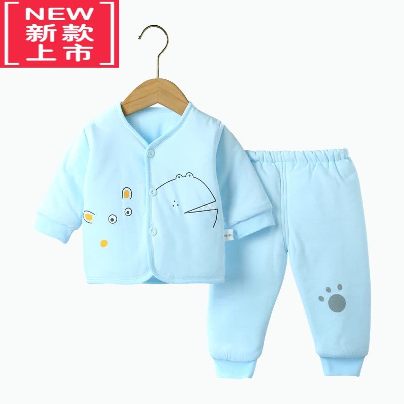 可莉允新生婴儿保暖棉衣服冬季套装宝宝冬装加厚夹棉分体袄裤秋冬款棉服图片