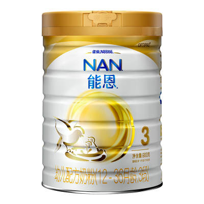 雀巢Nestle能恩3 幼儿配方奶粉 3段（12-36个月）900克
