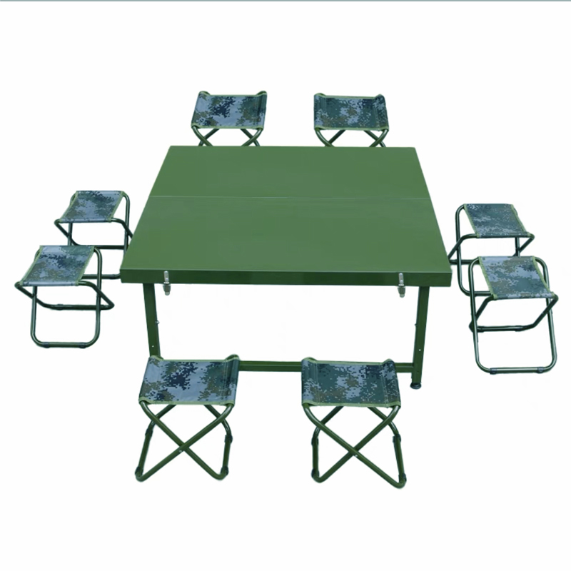 臻远 ZY-ZDZ-01 折叠餐桌户外餐桌作业桌折叠会议桌 1米款(含8马扎)高清大图