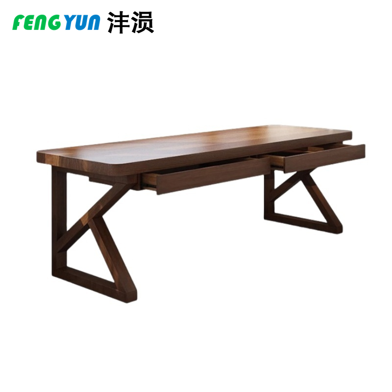 沣涢 实木电脑桌 桌子 1.6m 张高清大图