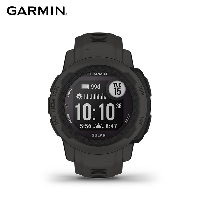 佳明(GARMIN)本能Instinct2S太阳能运动版湖水绿心率血氧跑步户外运动手表