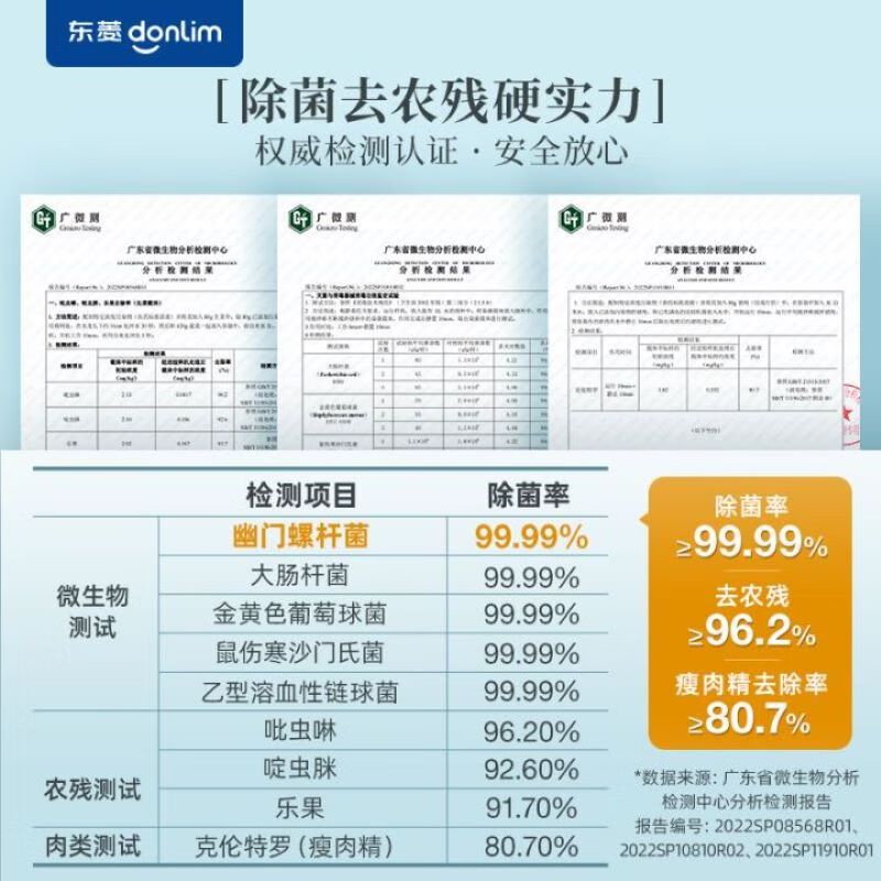 东菱(DonLim)胶囊果蔬净化器 家用洗菜消毒神器食材清洁机 无线便携 DL-1212 静谧蓝 / 台高清大图