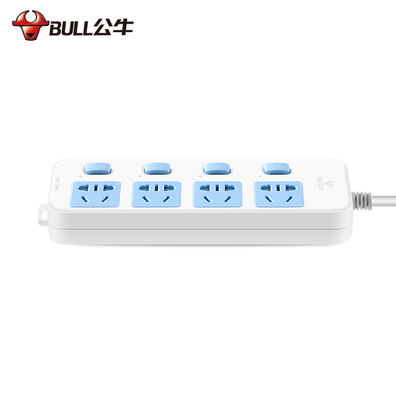 公牛(BULL)GN-315新国标插座/插线板/插排/排插/接线板/拖线板 4位分控全长1.8米