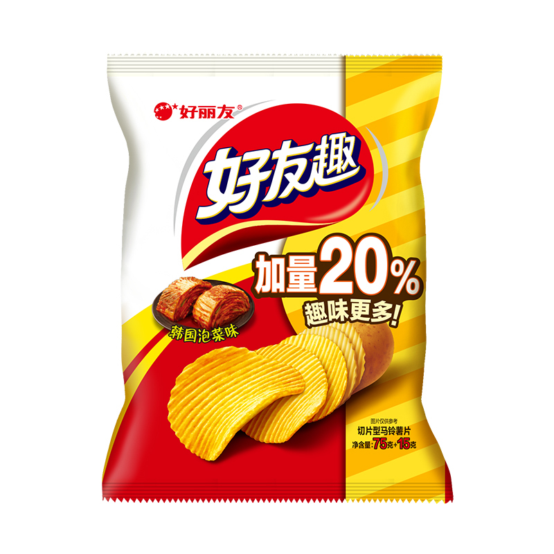 好丽友 薯片 好友趣(韩国泡菜味)75g高清大图