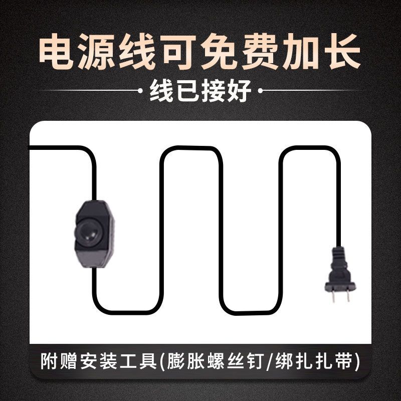 强力静音排风扇管道排气扇换气扇墙壁式窗式厨房抽风机8|白色+1米排烟管+1卡箍 [8寸]外框25*25厘米