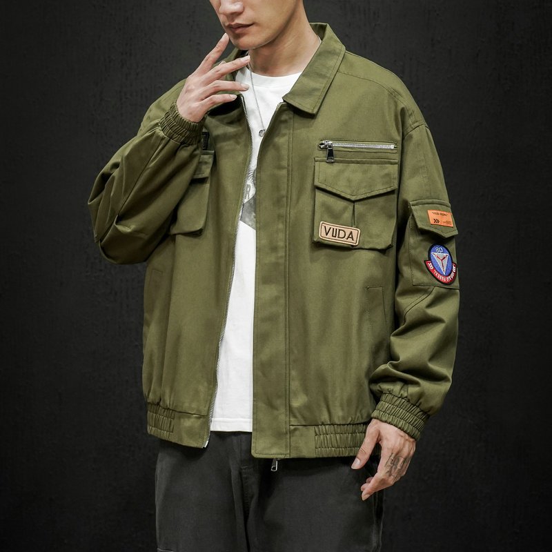 工装夹克外套男2021春季新款宽松休闲潮流韩版日系炸街痞帅气上衣