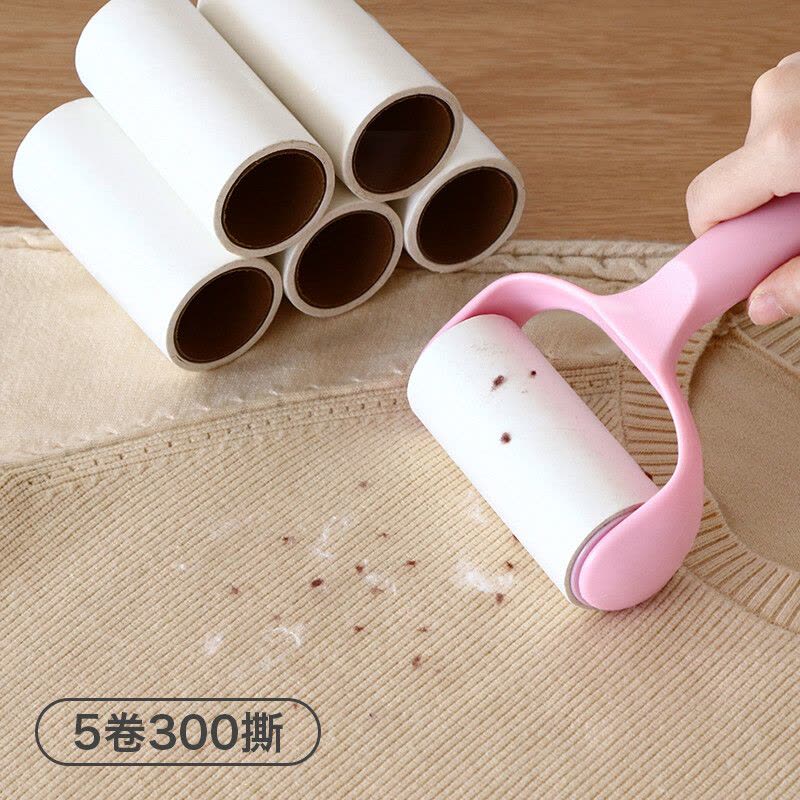 滚筒粘毛器家用可撕式粘尘纸滚刷衣服毡除吸去毛刷黏毛发头发沾毛器衣物除毛刷粘毛纸图片