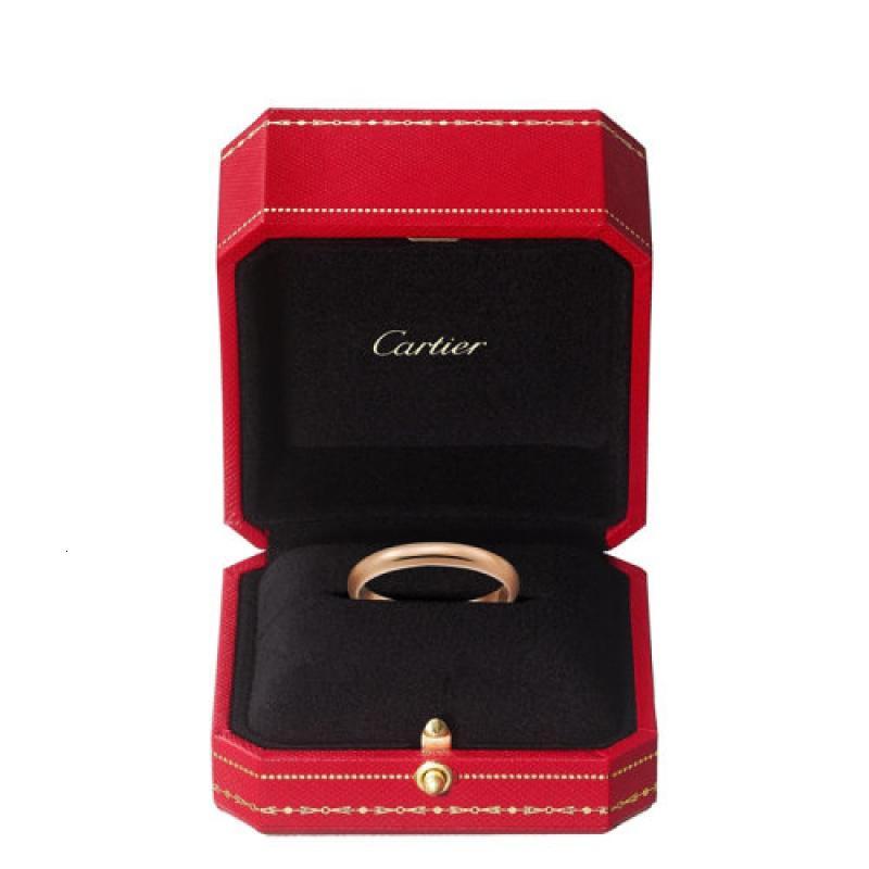 CARTIER/卡地亚 18K金玫瑰金 经典简约大气 1895结婚求婚订婚对戒戒指 B4088100