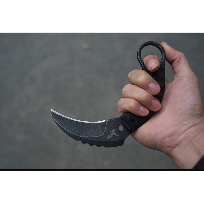 d2钢鹰爪刀冷兵器爪子刀户外小刀锋利随身刀具求生爪刀高硬度战术刀