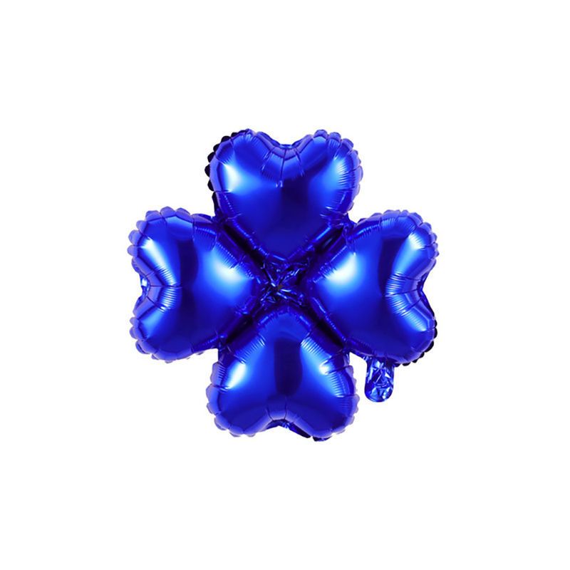 蓝色50个四叶草铝膜气球拱门50个节日开业场景布置店面点庆活动气球