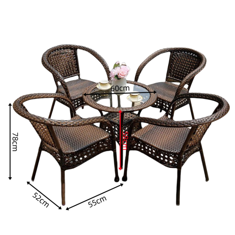 豫龙都 圆桌 一桌四椅套高清大图