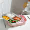 家柏饰(CORATED)小学生饭盒分格便当盒茶具上班族儿童食堂打饭防烫专用带盖不锈钢餐盘