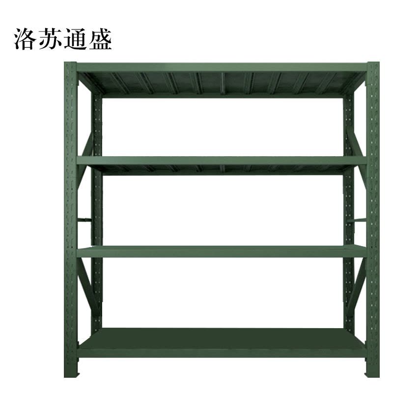 洛苏通盛消防铁锹镐农具摆放架安保装备器材存放架军绿色拆装盾牌货架2米长存放架2000*600*2000常规款图片