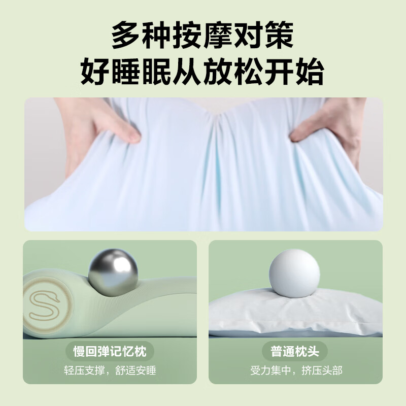 SKG P5系列1代 SKG颈椎枕护颈 橄榄绿 脉冲款颈椎按摩枕高清大图