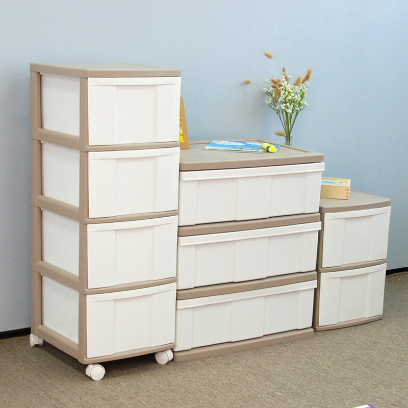 塑料收纳箱抽屉式收纳柜家用整理零食玩具置物储物柜收纳盒