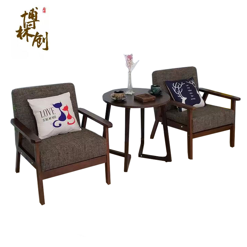 博林创 休闲桌椅组合 一桌二椅 /套高清大图