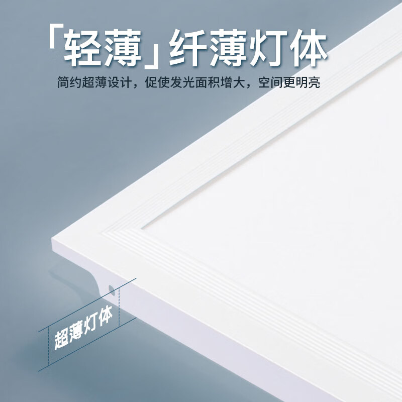 FSL LED嵌入式平板灯 220V 50W 4000K暖白光 安装尺寸600*600mm高清大图