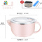 304不锈钢泡面碗带盖学生宿舍用单个碗筷套装食堂大号碗饭盒 FENGHOU (北欧粉)大号+餐具+保温袋