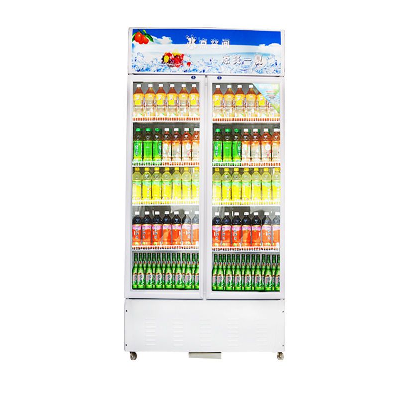 展示柜冷藏饮料柜冰柜双门立式超市冰箱移门保鲜啤酒鲜花水果r3双门12