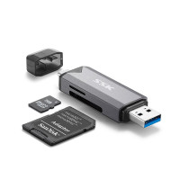 SSK飚王USB3.0/Type-C双接口高速二合一手机读卡器SD+TF相机行车记录仪手机存储内存卡SCRM390