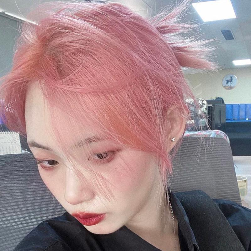 樱花粉染发剂流行色女生专用显白玫瑰粉紫色家用染发膏自己染颜色 樱花粉[目前头发已经是8度黄发选]
