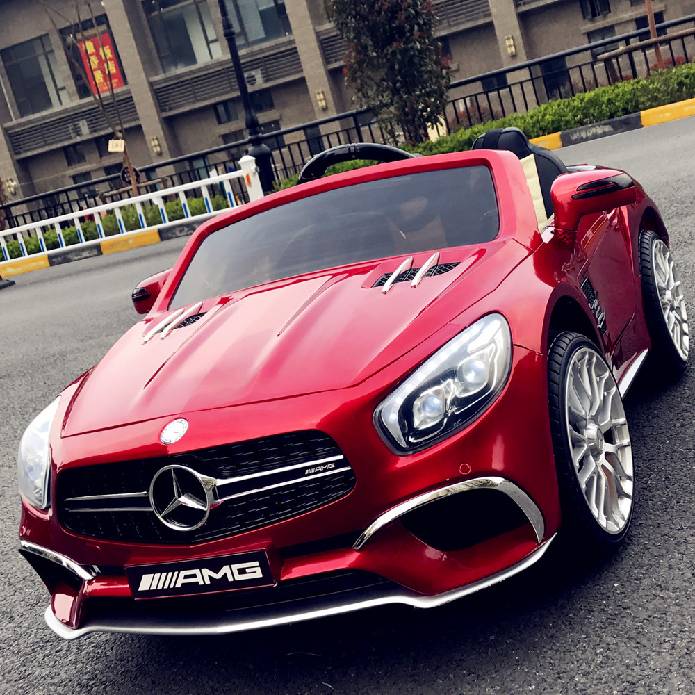 海蒂克鲁奔驰儿童电动车四轮4-5婴儿童车1-3岁宝宝遥控汽车可坐玩具可