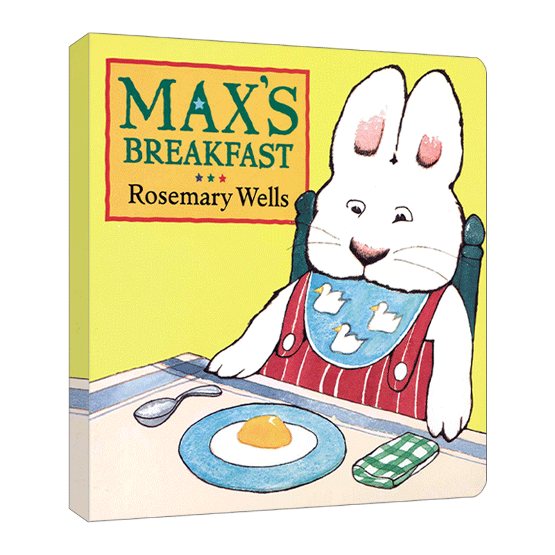 [正版]英文原版 Max’s Breakfast 小兔麦斯和露比系列 麦斯的早餐 0-3岁儿童启蒙认知绘本 纸板书 鹅妈