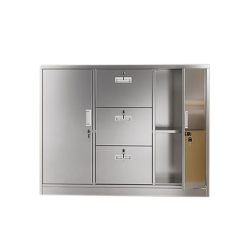 戌林 不锈钢矮柜 中三斗对开/台高清大图