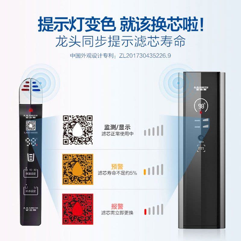 史密斯(A.O.SMITH)牌DR1600HF2型反渗透净水机图片