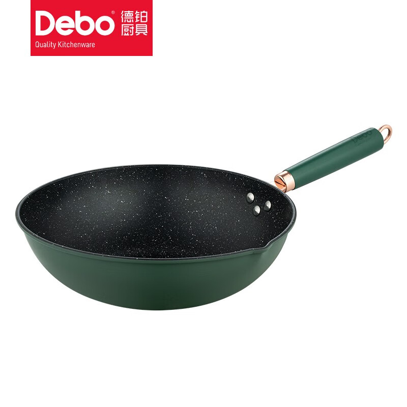 德铂(Debo)斯塔克3件套装精铁汤锅煎锅炒锅32cmDEP-835高清大图